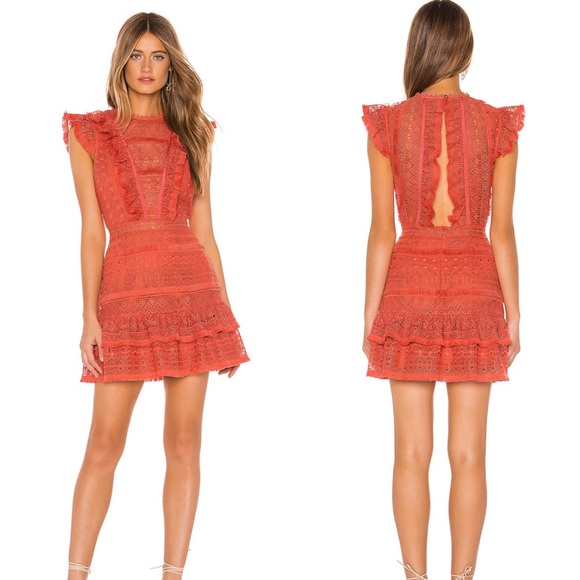 SAYLOR Dresses & Skirts - SAYLOR Carlotta Embroidery Mini Dress Sz M